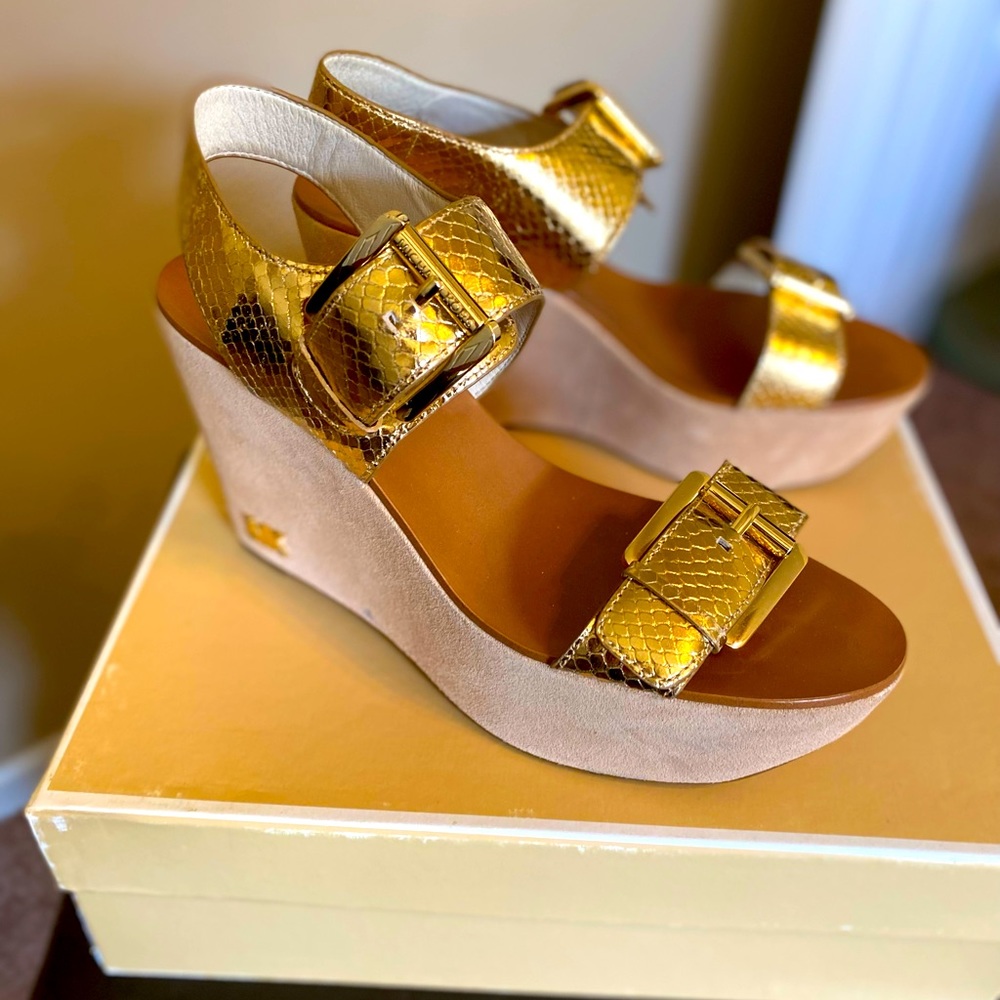 Michael Kors Gold Wedge